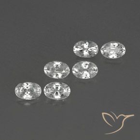 Gemas de Circón Blanco natural de 4.67 ct, Ovalada, VVS-VS