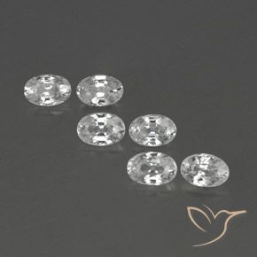 4.57ctw Natural Blanco Circón, Ovalada, VVS-VS