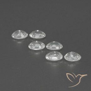 Gemas de Circón Blanco natural de 4.57 ct, Ovalada, VVS-VS