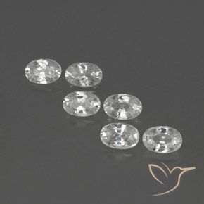 4.94ctw Natural Blanco Circón, Ovalada, VVS-VS