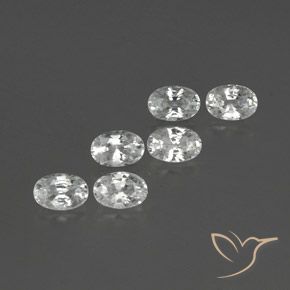 Gemas de Circón Blanco natural de 4.75 ct, Ovalada, VVS-VS