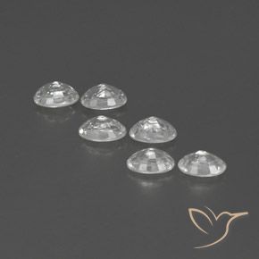 Gemas de Circón Blanco natural de 4.75 ct, Ovalada, VVS-VS