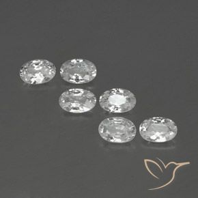 4.24ctw Natural Blanco Circón, Ovalada, VVS-VS