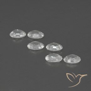 Gemas de Circón Blanco natural de 4.24 ct, Ovalada, VVS-VS