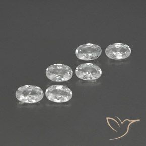 Gemas de Circón Blanco natural de 4.05 ct, Ovalada, VVS-VS