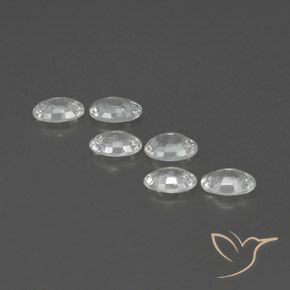 Gemas de Circón Blanco natural de 4.05 ct, Ovalada, VVS-VS