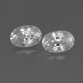 Gemas de circón blanco natural de 1,62 ct, corte óvalo, VVS
