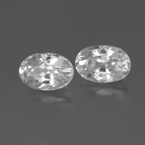 Gemas de circón blanco natural de 1,62 ct, corte óvalo, VVS