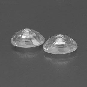 Gemas de circón blanco natural de 1,62 ct, corte óvalo, VVS