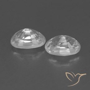 Gemas de Circón Blanco natural de 1.71 ct, Ovalada, VVS