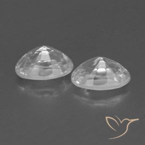 Gemas de Circón Blanco natural de 1.71 ct, Ovalada, VVS-VS