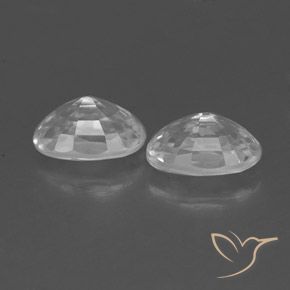 Gemas de Circón Blanco natural de 1.66 ct, Ovalada, VVS-VS