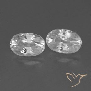 Gemas de Circón Blanco natural de 1.78 ct, Ovalada, VVS