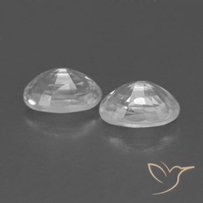 Gemas de Circón Blanco natural de 1.78 ct, Ovalada, VVS