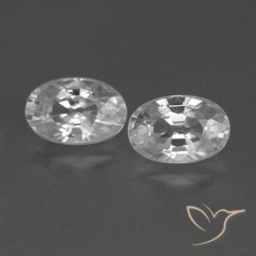 1.65ctw Natural Blanco Circón, Ovalada, VVS-VS