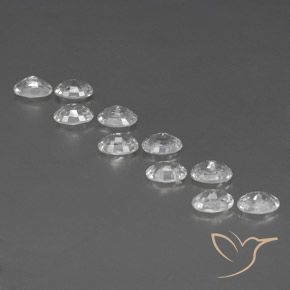 Gemas de Circón Blanco natural de 7.74 ct, Ovalada, VVS-VS