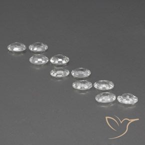 Gemas de Circón Blanco natural de 6.50 ct, Ovalada, VVS-VS