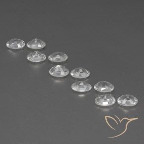 Gemas de Circón Blanco natural de 7.78 ct, Ovalada, VVS-VS