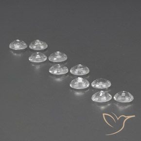 Gemas de Circón Blanco natural de 8.09 ct, Ovalada, VVS-VS