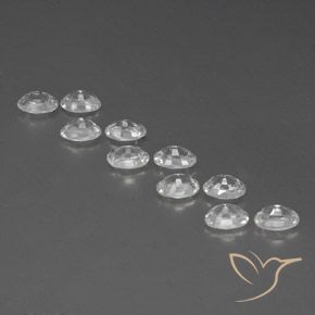 Gemas de Circón Blanco natural de 7.64 ct, Ovalada, VVS-VS