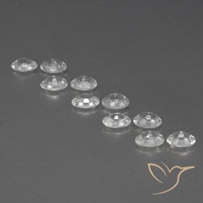 Gemas de Circón Blanco natural de 7.60 ct, Ovalada, VVS-VS