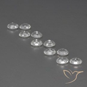 Gemas de Circón Blanco natural de 8.15 ct, Ovalada, VVS-VS