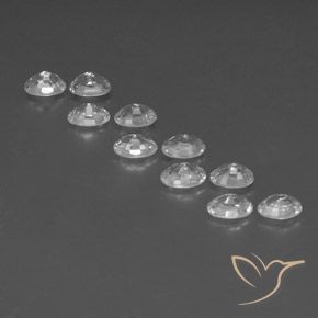 Gemas de Circón Blanco natural de 8.25 ct, Ovalada, VVS-VS