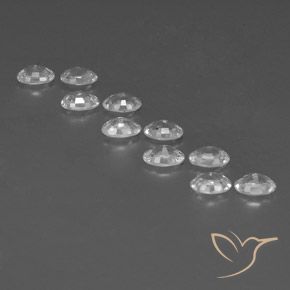 Gemas de Circón Blanco natural de 7.23 ct, Ovalada, VVS-VS