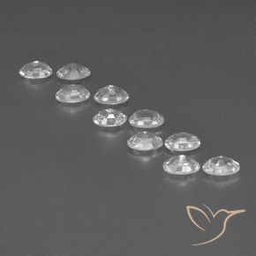 Gemas de Circón Blanco natural de 7.49 ct, Ovalada, VVS-VS