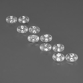 Gemas de circón blanco natural de 8,50 ct, corte óvalo, VVS-VS