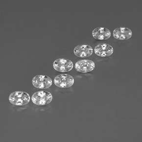 Gemas de circón blanco natural de 8,50 ct, corte óvalo, VVS-VS
