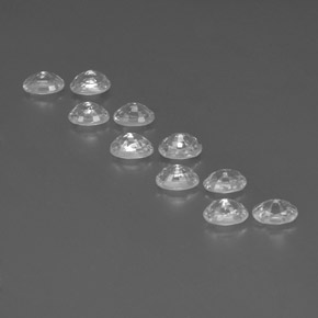 Gemas de circón blanco natural de 8,50 ct, corte óvalo, VVS-VS