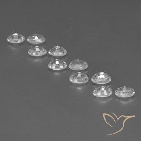 Gemas de Circón Blanco natural de 7.93 ct, Ovalada, VVS-VS