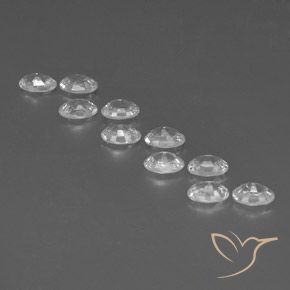 Gemas de Circón Blanco natural de 7.27 ct, Ovalada, VVS-VS