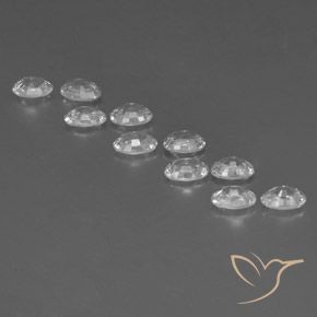 Gemas de Circón Blanco natural de 7.33 ct, Ovalada, VVS-VS