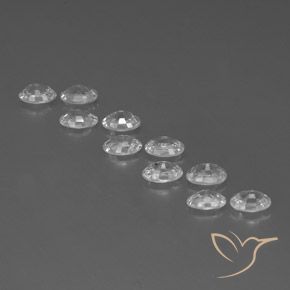 Gemas de Circón Blanco natural de 7.06 ct, Ovalada, VVS-VS