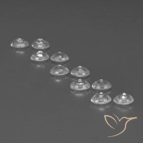 Gemas de Circón Blanco natural de 7.90 ct, Ovalada, VVS-VS