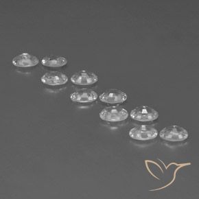Gemas de Circón Blanco natural de 7.39 ct, Ovalada, VVS-VS