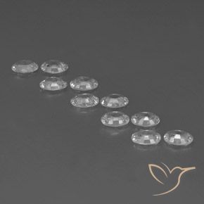 Gemas de Circón Blanco natural de 6.80 ct, Ovalada, VVS-VS