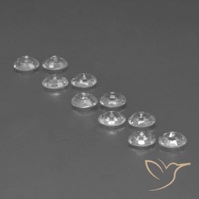 Gemas de Circón Blanco natural de 8.09 ct, Ovalada, VVS-VS
