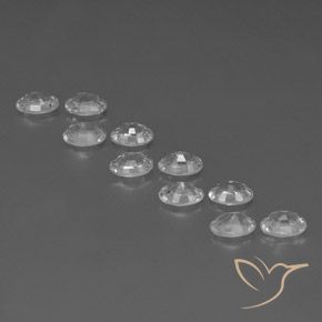 Gemas de Circón Blanco natural de 7.76 ct, Ovalada, VVS-VS