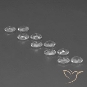 Gemas de Circón Blanco natural de 7.58 ct, Ovalada, VVS-VS