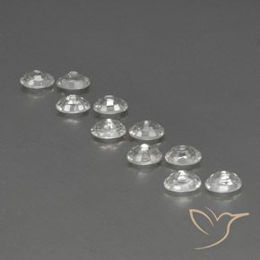 Gemas de Circón Blanco natural de 7.78 ct, Ovalada, VVS-VS