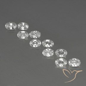 6.94ctw Natural Blanco Circón, Ovalada, VVS-VS