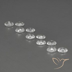 Gemas de Circón Blanco natural de 6.94 ct, Ovalada, VVS-VS