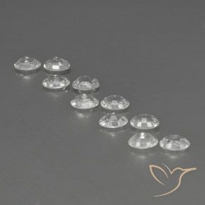 Gemas de Circón Blanco natural de 7.54 ct, Ovalada, VVS-VS