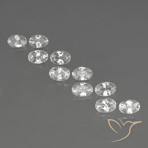 7.85ctw Natural Blanco Circón, Ovalada, VVS-VS