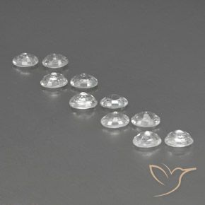 Gemas de Circón Blanco natural de 7.85 ct, Ovalada, VVS-VS