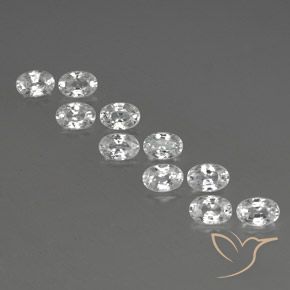 7.91ctw Natural Blanco Circón, Ovalada, VVS-VS