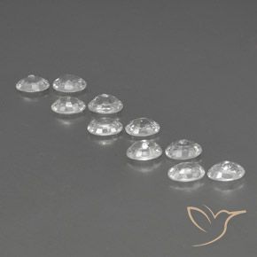 Gemas de Circón Blanco natural de 7.91 ct, Ovalada, VVS-VS